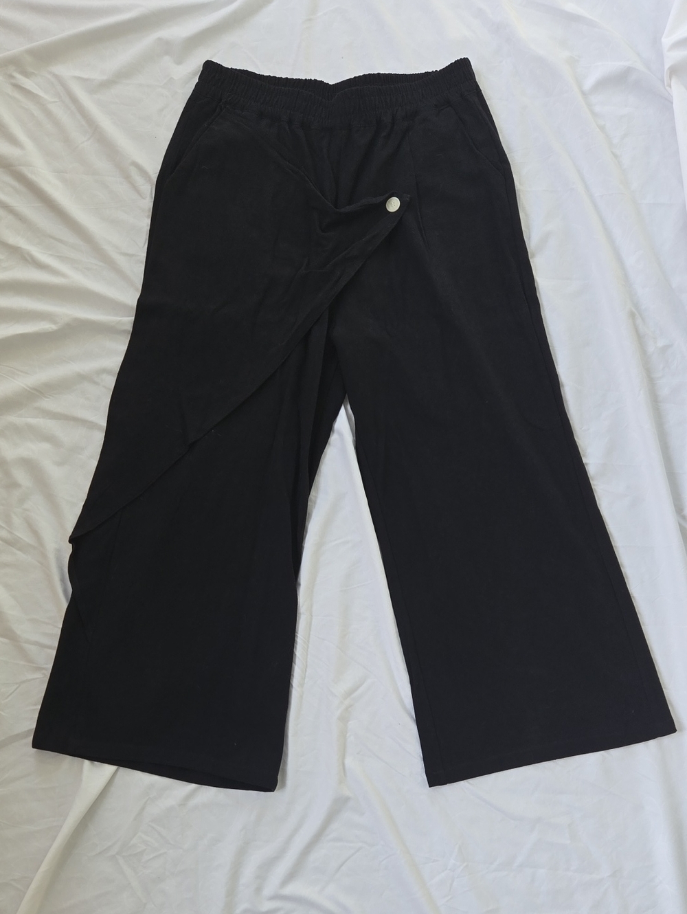 Men's Japanese Black Lightweight Elastic Waist Street Style Baggy Harem Pants